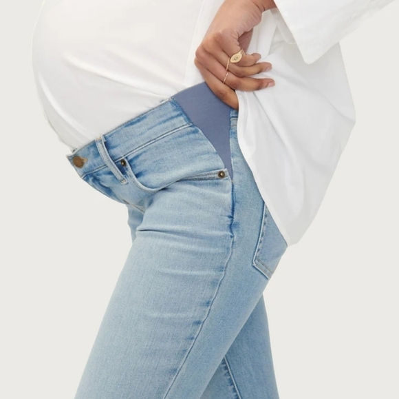 HATCH Under Belly Slim Leg Maternity Jeans Light Wash Womens Size 31 NWT E101806 - Picture 1 of 16